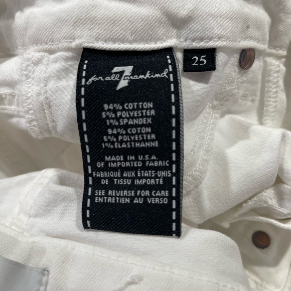 7 FOR ALL MANKIND Unique White Embellished Jeans, Size 3 or 25(EU) - Picture 2 of 8